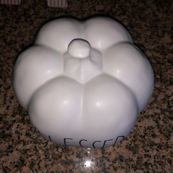 NWT RAE DUNN “Blessed” Small Ceramic Pumpkin - Picture 2 of 4